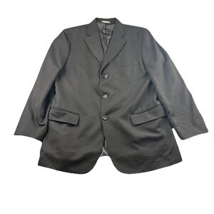 Merona Mens 42R Blazer Black 3 Button Sport Coat Suit Vented Jacket